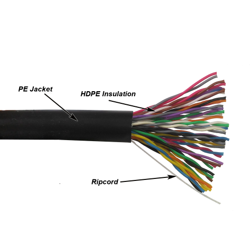 NewMax UTP cables, copper, 25 pairs, 25AWG, category 5e, PE, outdoor, black, 305 meters